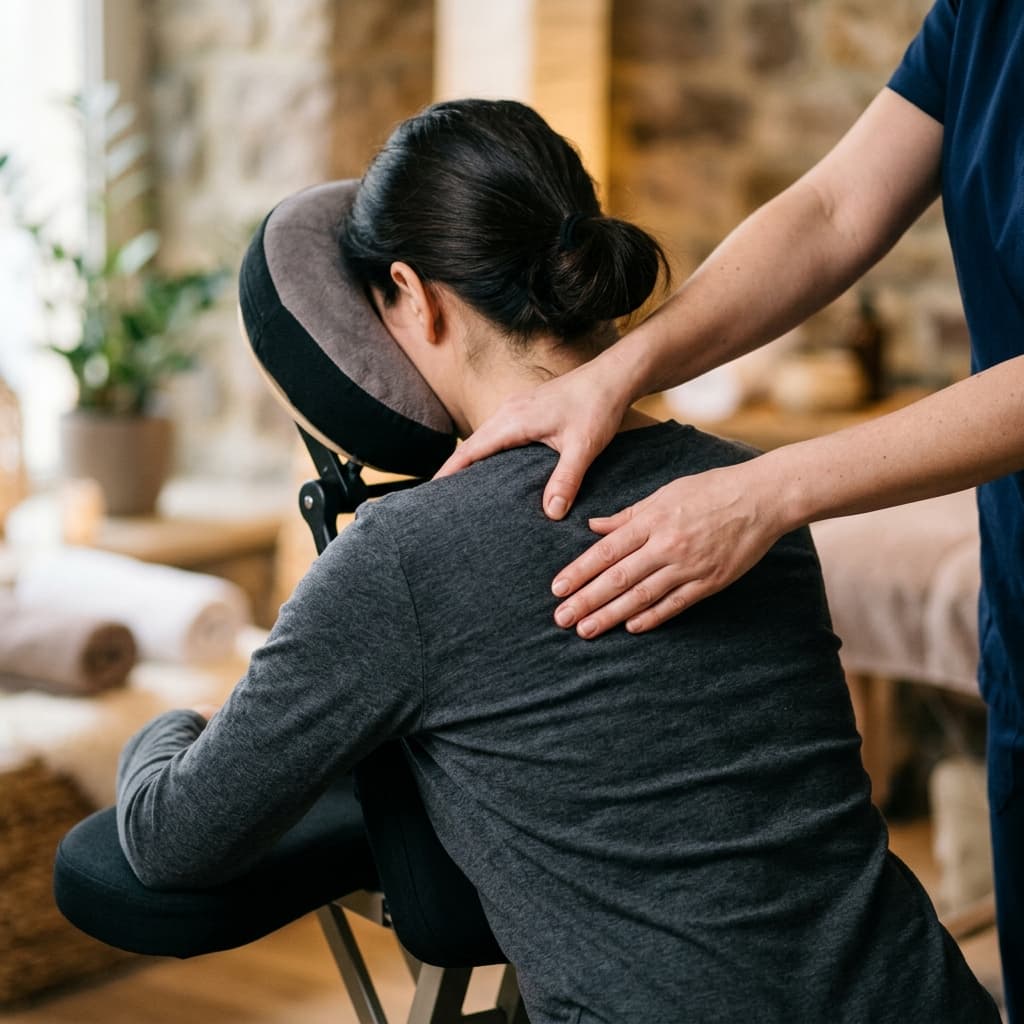 On-site corporate wellbeing packages, workplace massage, and holistic therapy services for businesses in Lancashire